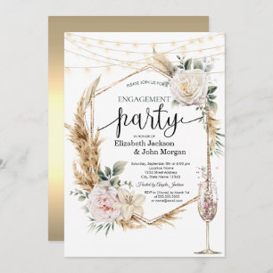 Celestial Sun,Moon,Stars Engagement   Invitation