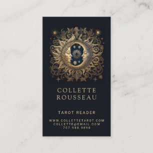 Celestial Sun Moon Tarot Reader Business Card