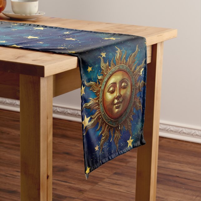Celestial Sun Personalized Medium Table Runner (In Situ)