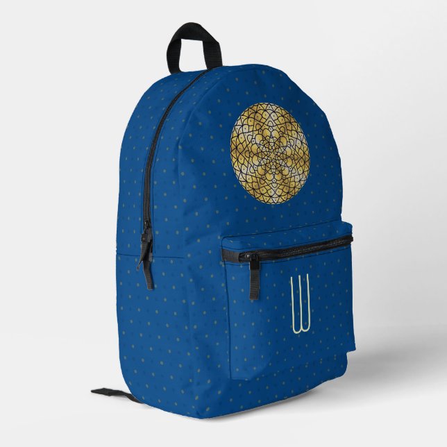 Celestial Sun Printed Backpack (Back Corner Left)