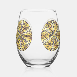 Celestial Sun Stemless Wine Glass