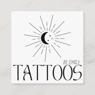 Celestial Sun Tattoo Salon Square Business Card