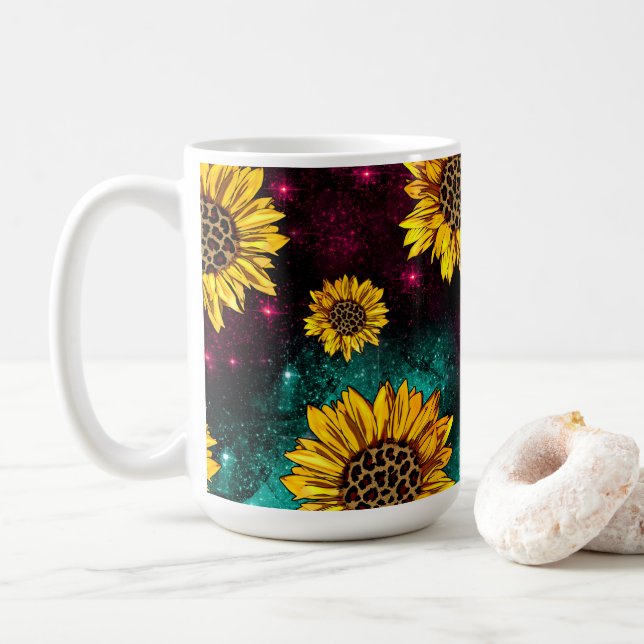 Celestial Sunflower  Coffee Mug (With Donut)