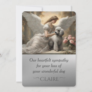 Celestial Sympathy for Loss of Silver Poodle Card