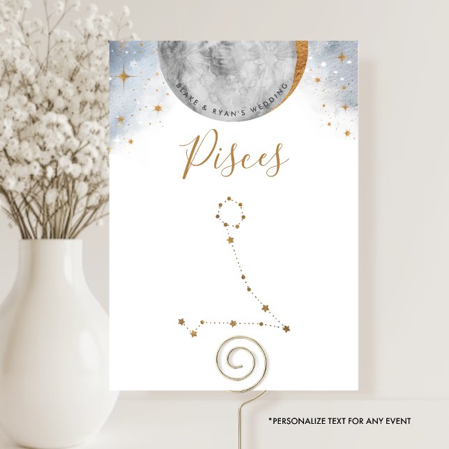 Celestial Table Number, Pisces Constellation (Creator Uploaded)
