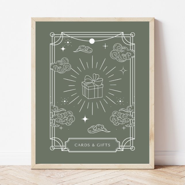 Celestial Tarot Baby Shower Cards & Gifts Sign (Creator Uploaded)