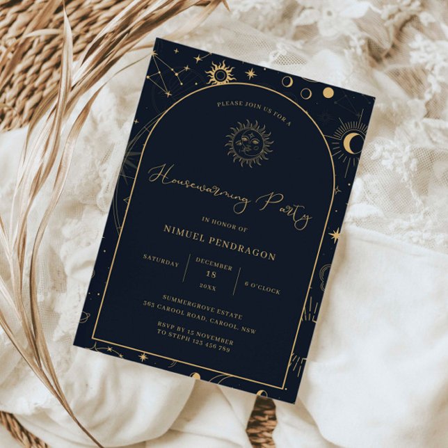 Celestial Tarot Elements Starsign Housewarming  Invitation (Creator Uploaded)