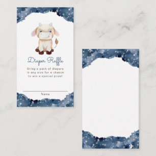 Celestial Taurus Astrology Sign Diaper Raffle Enclosure Card