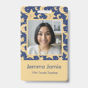 Celestial Teacher ID Badge - Customizable DesBadge