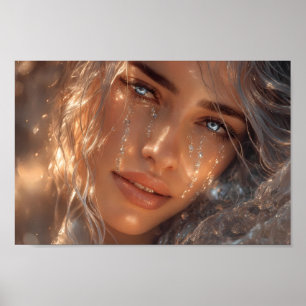 Celestial Tearlight Dream Portrait Poster