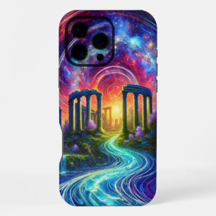 Celestial Temple Ruins with Flowing Cosmic River iPhone 16 Pro Max Case