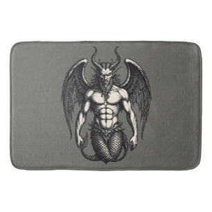 Celestial Tide Crocell Demon Illustration Bath Mat