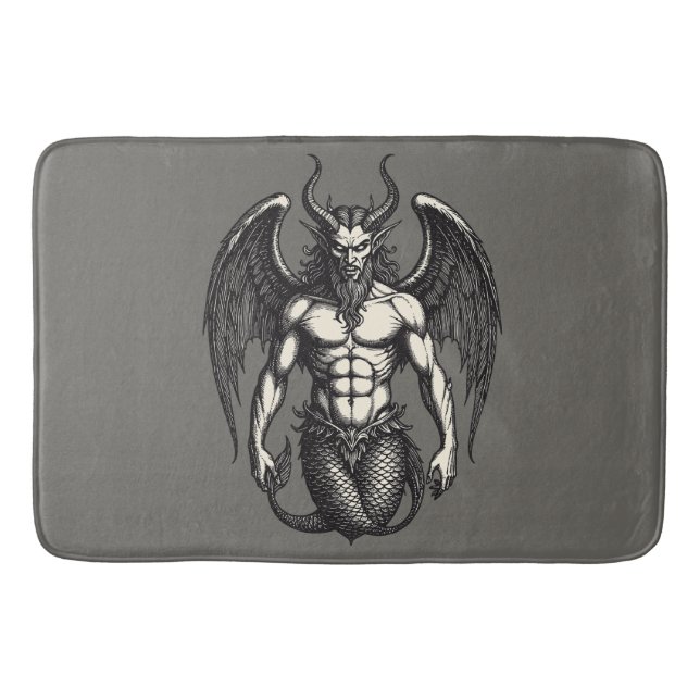 Celestial Tide Crocell Demon Illustration Bath Mat (Front)