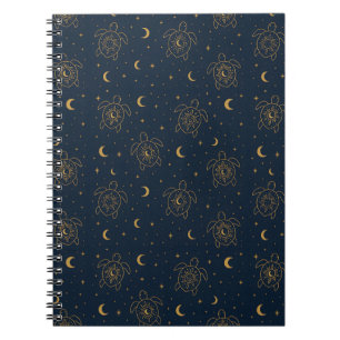 Celestial Turtle Night Pattern Notebook