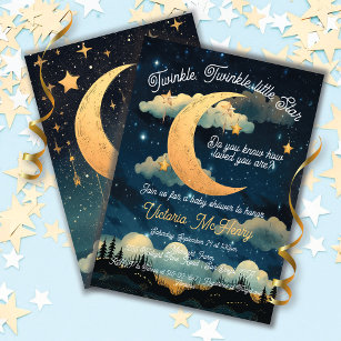Celestial Twinkle litte Star Baby Shower Invitation