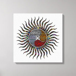 Celestial Typography Sunshine Canvas Print