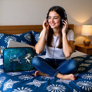 Celestial Unicorn Customizable  Laptop Sleeve