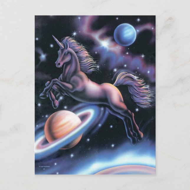 Celestial Unicorn Postcard (Front)