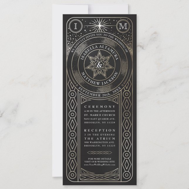 Celestial Union Wedding Invitiations (Tall) Invitation (Front)