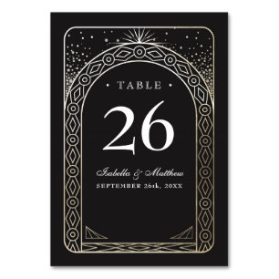Celestial Union Wedding Table Number Cards