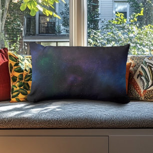 Celestial Veil Nebula Galaxy Starfield Cosmic Lumbar Pillow