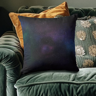 Celestial Veil Nebula Galaxy Starfield Cosmic Throw Pillow