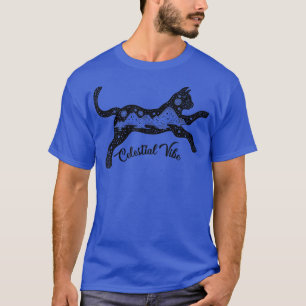 Celestial Vibe Cute Cat Cosmic Astrology Graphic  T-Shirt