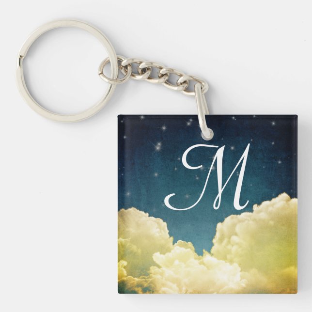 Celestial View Stars and Clouds Key Chain (Front)