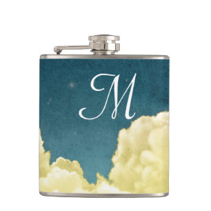 Celestial View Stars Monogram Whiskey Flask