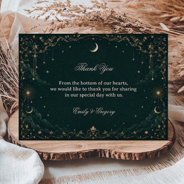Celestial Vintage Cosmic Thank You Card (Creator Uploaded)