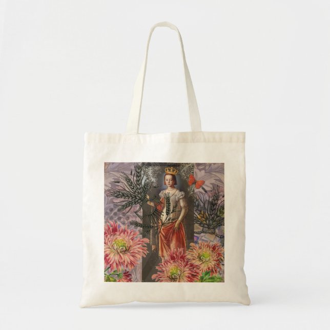 Celestial Virgo Goddess Collage: Vintage Celestial Tote Bag (Front)