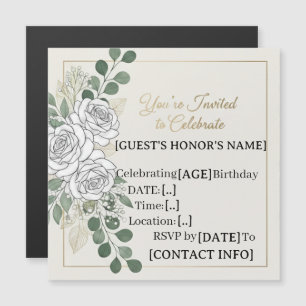 Celestial Watercolor Galaxy Birthday Invitation