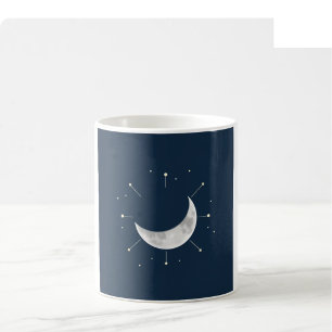 Celestial Watercolor Mug - Navy & Silver