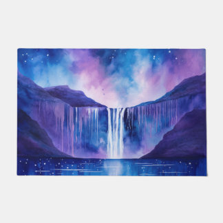 Celestial Waterfall Night Sky Bath Mat