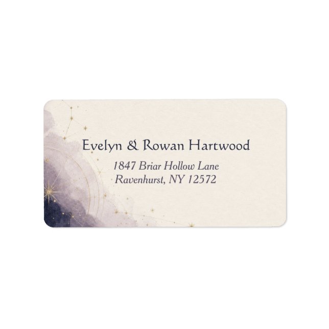 Celestial Wedding Address Labels (Front)