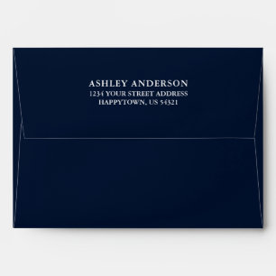 Celestial Wedding Blue Sky Stars Return Address Envelope
