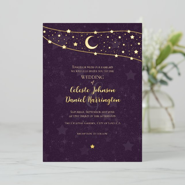 Celestial Wedding Fancy Gold Deep Purple (Standing Front)