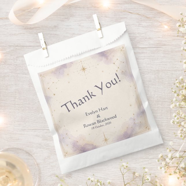 Celestial Wedding Favour Bag (Clipped)