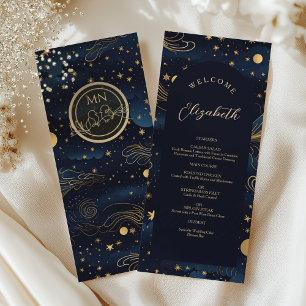 Celestial Wedding Menu with Guest Name