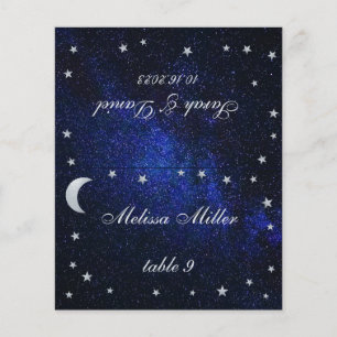 Celestial Wedding Place Card - Printed Guest Name