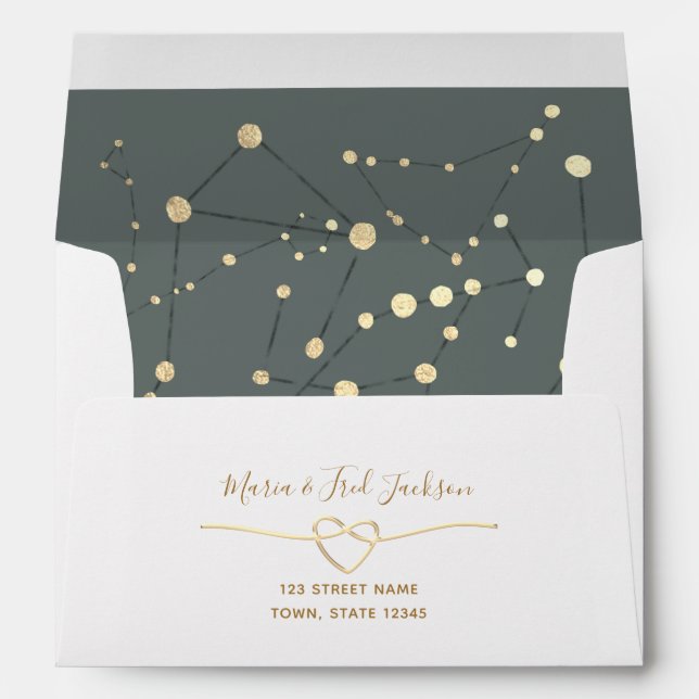 Celestial Wedding Return Address Envelope (Back (Bottom))