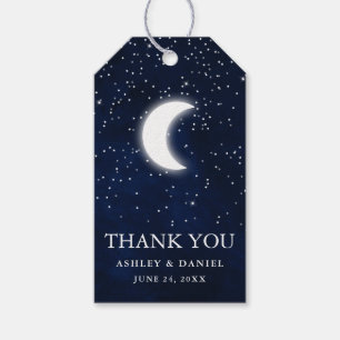 Celestial Wedding Sky Moon Stars Thank You Gift Tags