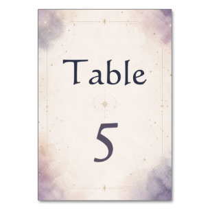 Celestial Wedding Table Number Card