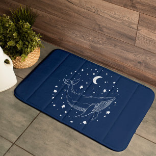 Celestial Whale Bath Mat