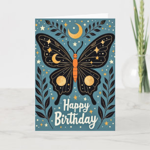 Celestial Winged Birthday Card