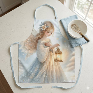 Celestial Winter Angel Lantern of Comfort Apron