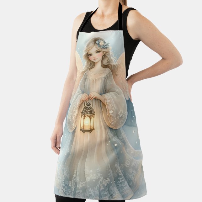 Celestial Winter Angel Lantern of Grace Apron (Insitu)