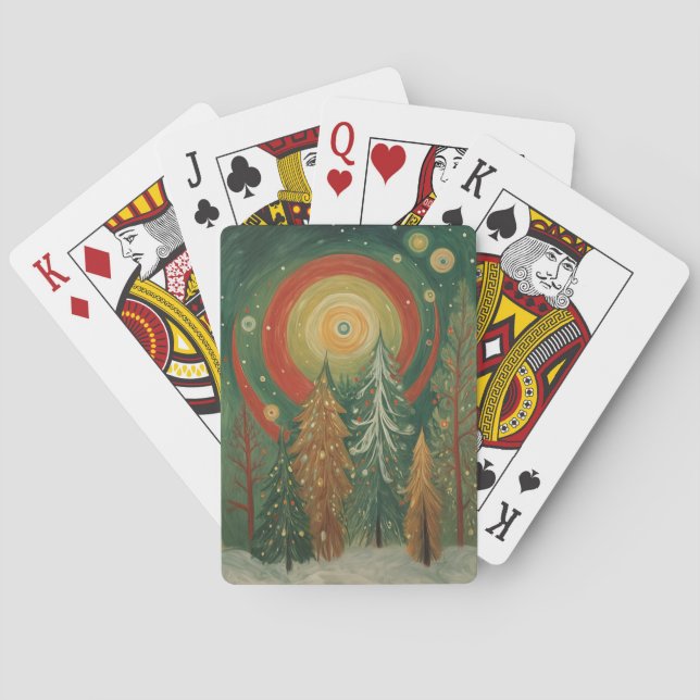 Celestial Winter Grove Playing Cards (Back)