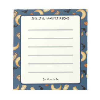 Celestial Witchy Spells Manifestation Notepad