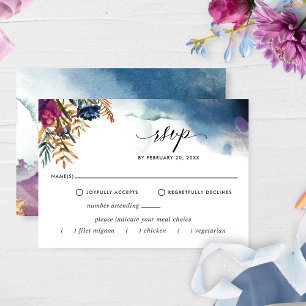 Celestial With / Without Meal Options Wedding RSVP